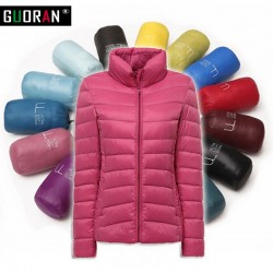 18 colours  Down Parka 2016 Famous Brand Designer Winter Jacket Women 90% White Duck Down Jacket Outwear Ultralight  Thin Coat