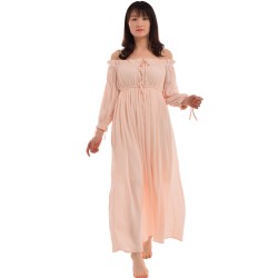 1pc Retro Renaissance Peasant Dress Wench Pirate Gown Sexy Shoulder-off Boho Beach Dress