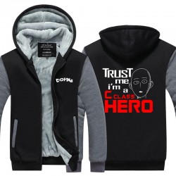 2016 Autumn Winter Japanese Anime One Punch Man Hoodies Anime to beat Goku Thicken Zipper  Hoodie USA EU size Plus size