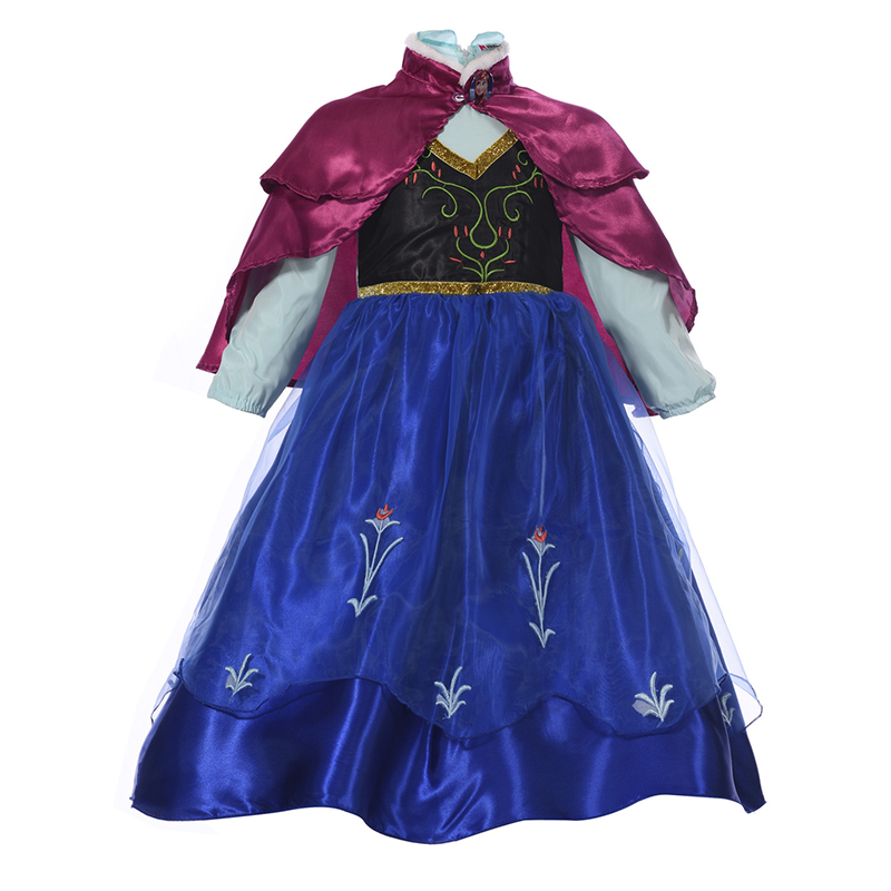 2016 Frozene Anna Princess Dress Christmas Children Clothing Adult Long ...