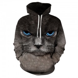 2017 Cool hoodies men cool sweatshirt men novelty 3D print cat animal fashion brand plus size 3XL unisex harajuku pullovers