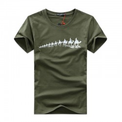 5XL 2016 New Fashion Design T Shirt Men 100% Cotton Printed Camel Slim O-neck T Shirt For Men 5 Colors Hot Sale