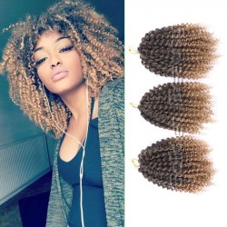 8-12inch Crochet Hair Extensions Curly Synthetic Braiding Hair Twist Crochet Braids 