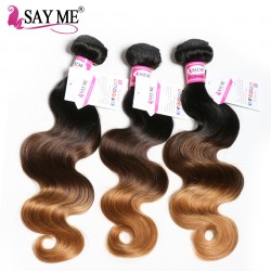 8A Brazilian Virgin Hair Body Wave Ombre Brazilian Hair 3 Bundles Brazilian Body Wave Human Hair Weave Bundles SAY ME HAIR