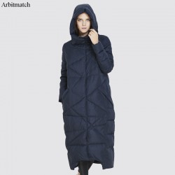 Arbitmatch Winter jacket Women Warm 90% White Duck Down Female X-Long Thick Hooded Coat Ladies Parka Womens Down Jackets Outwear