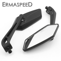 Black Motorcycle Rear View Mirrors Universal Handlebar Side Rearview Mirror 8mm 10mm for Honda Suzuki Yamaha Kawasaki Scooter