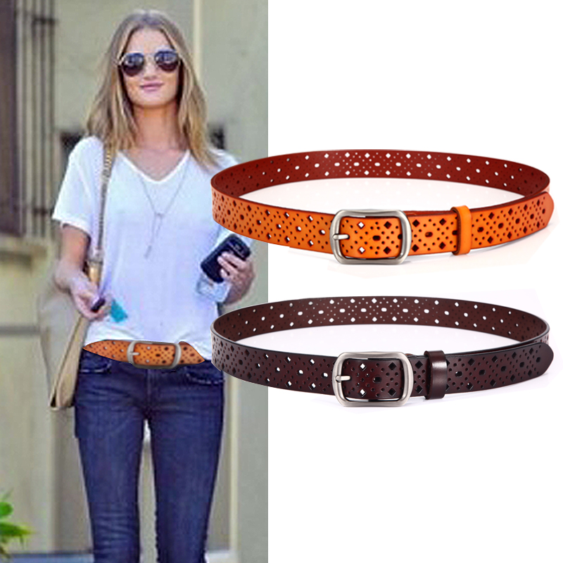 Какой ремень женский в моде DWTS Leather Belts For Women Fashion Genuine Belts For Jeans Women Top Quality B