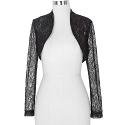 Elegant Women Ladies Long Sleeve Slim Casual Bolero Shrug Solid Color Plus Size 2XL 3XL Short Coat Wedding Boleros Formal Shrugs