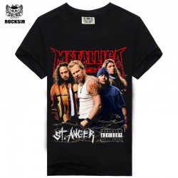 Free shipping short sleeve black Fashion short sleeve black Heavy Metal Metallica Printed t-shirt