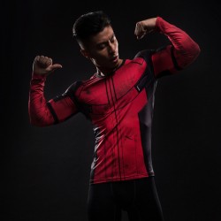 Fun Deadpool 3D Printed T-shirts Men Cosplay Costume Display Long Sleeve Compression Shirt Male Tops Halloween Costumes For Men