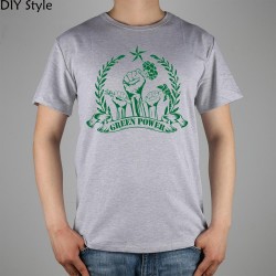 GREEN POWER vegetarian vegetable carrots cauliflower asparagus VEGAN T-shirt Top Lycra Cotton Men T shirt New High Quality