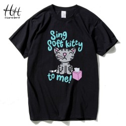 HanHent Fashion Shirts Soft Kitty Funny T-shirts Men The Big Bang Theory Cotton T Shirts Unisex Lovers T shirts Hot Sale TA0514