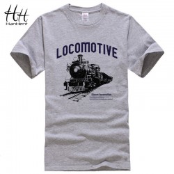 HanHent Locomotive Print T-shirt 2017 New Arrival Mens T Shirts Fashion O-Neck Casual Short Sleeve T Shirt Homme