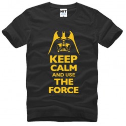 Keep Calm and Use The Force Print STAR WARS Movie T Shirt Tshirt Mens Men Fashion 2016 Cotton T-shirt Tee Shirt Homme