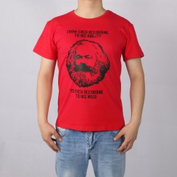 MARXISM COMMUNISM CCCP MARX short sleeve T-shirt Top Lycra Cotton Men T shirt New DIY Style
