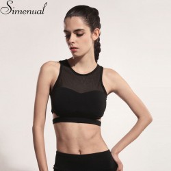 Mesh splice sexy athleisure women bra tops hollow out hot black tanks top bralette 2017 summer fashion slim bralet clothing sale