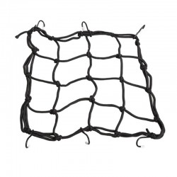 Motorcycle Bike 6 hooks Hold down 30 x 30cm Mesh Net Bag Luggage Cargo Mesh Helmet Net Holder Net Mesh 