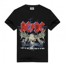 Novelty Design T Shirt Men 3d AC DC Bell Skull Chain acdc I Got My Bell Gonna Take Ya To Hell Casual Brand Clothing Men t shirt