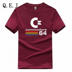 Q.E.J Summer Commodore 64 T Shirts C64 SID Amiga Retro 8-bit Ultra Cool Design Vinyl T-shirt Mens Clothing With Short Sleeve