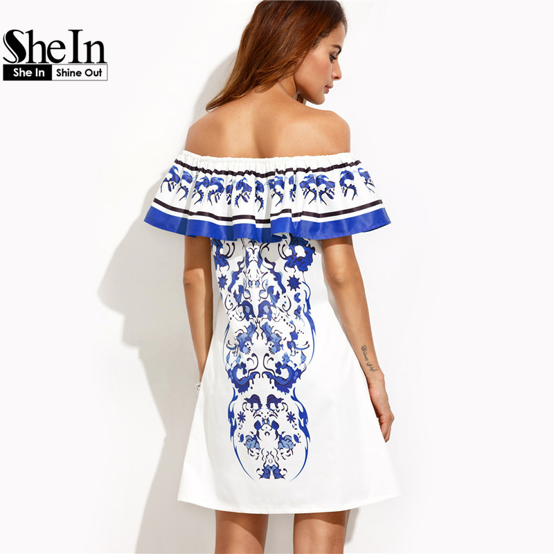 SheIn Summer Beach Dresses For Woman New Style Boho Ladies Multicolor ...