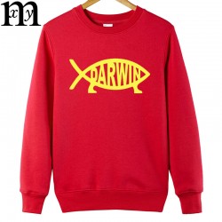 Winter NWE CHARLES DARWIN New Fashion Men's Hoodies Cotton Hoodies  Clothing Plus Size