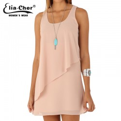 Women Dress 2017 Chiffon Summer Dresses Eliacher Brand Plus Size Casual Women Clothing Chic Evening Party shift Dresses vestidos