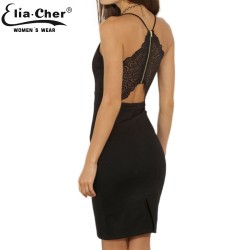 Women Dress 2017 Spring Summer Bodycon Lace Dresses Eliacher Brand Chic Sexy Black Evening Party Dresses vestidos