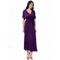 Women Sumer beach dress V Neck Short Sleeve Solid Plus Size 6XL Empire Ankle Length Dresses