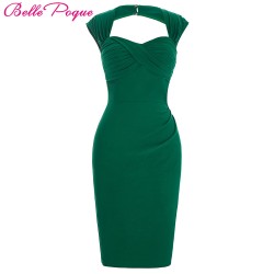 Women Summer Dress Vestidos Red Purple Green Sleeveless Sexy Party Club Dresses Plus Size Vintage Pencil Bodycon Dress Elegant