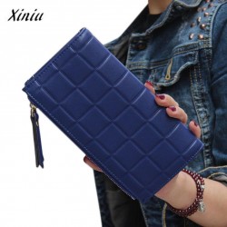 Xiniu women's wallets Leather Square Long billeteras para mujer Women Card Holder Double Zipper Purse carteras mujer#YHEL