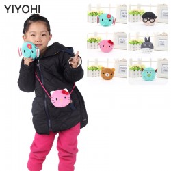 YIYOHI New Baby Girls Mini Messenger Bag Cute Plush Cartoon Boys Small Coin Purses Children Handbags Kids Shoulder Mini Bags