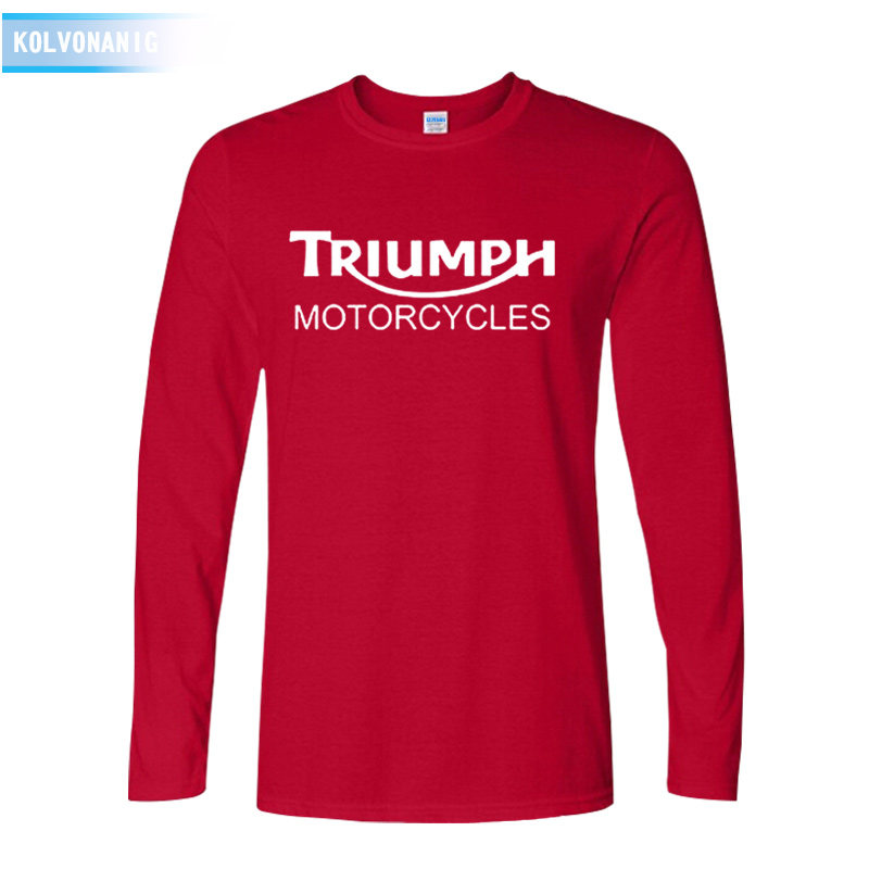 fashion printing new Classic TRIUMPH MOTORCYCLE T Shirt Men 100% Cotton ...