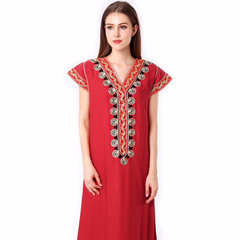 women clothing maxi long Tunic embroidery dress Abaya kaftan caftan ...