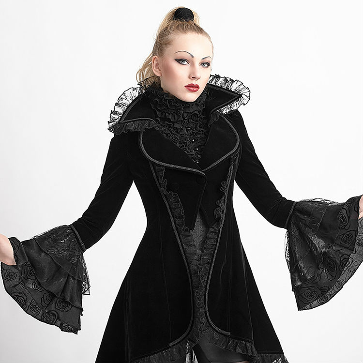 New Punk Rave Black gothic jacket Rock cosplay Kera Steampunk Sexy ...