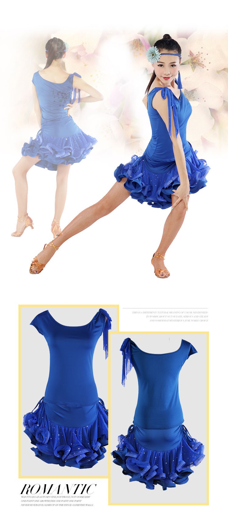 New-women-Sequin-Stage-Performance-Competition-Ballroom-Dance-Costume-Latin-skirt-practice-Dance-Dre-32233545975